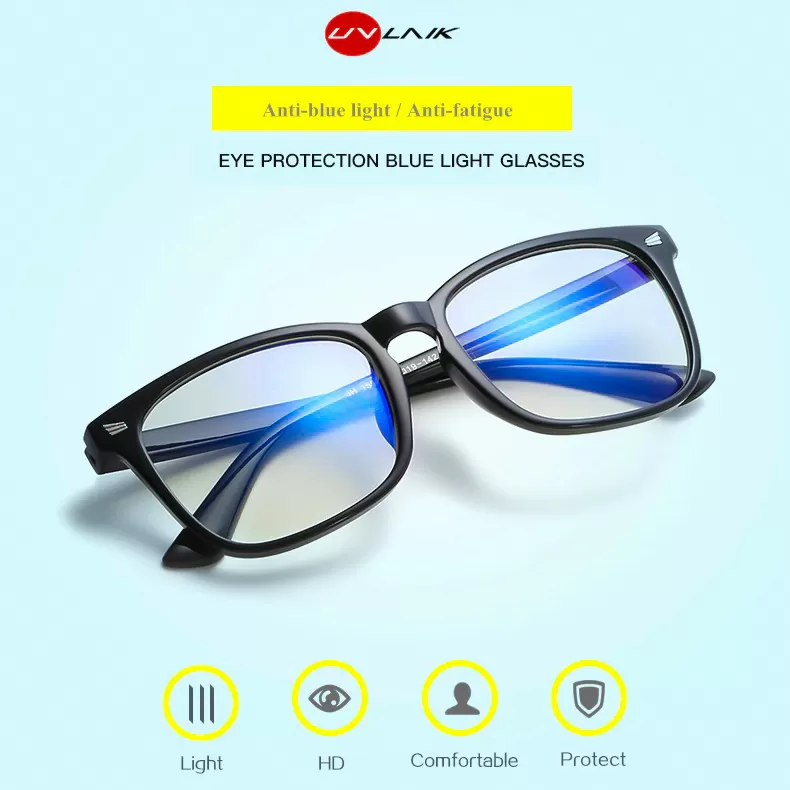 Generic Retro Flat Mirror Anti-Blue Light Glasses