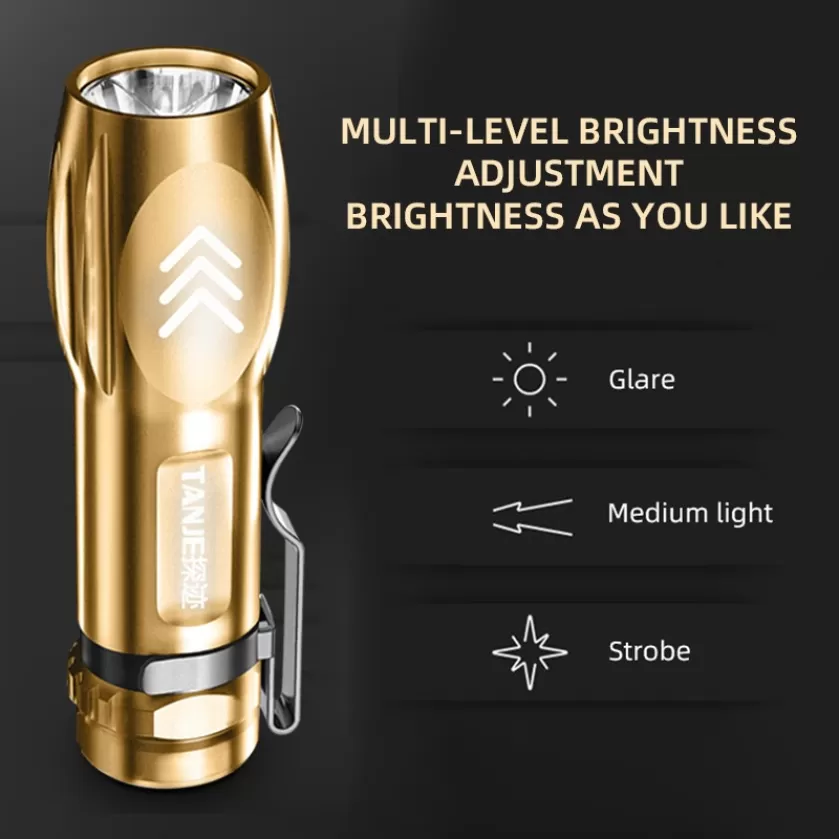 Tecno Mini Portable Multi Color Flashlight Pen Clip - image 4