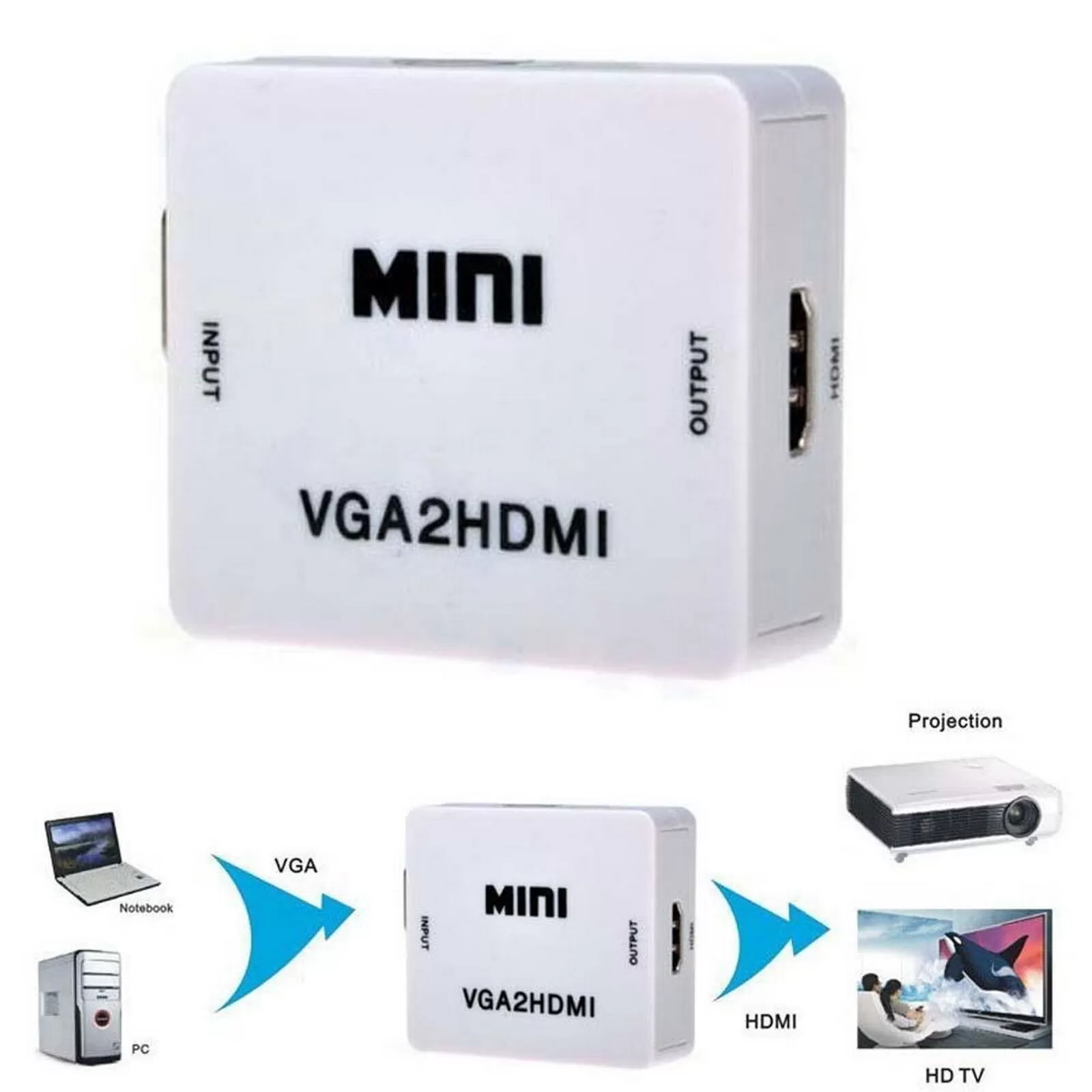 Tecno VGA2HDMI VGA to HDMI Converter with Audio 1080P - image 3