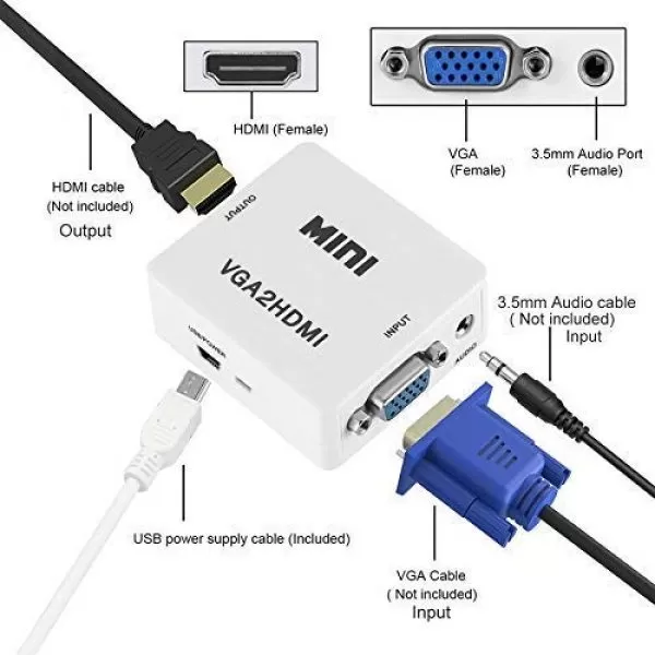 Tecno VGA2HDMI VGA to HDMI Converter with Audio 1080P - image 4