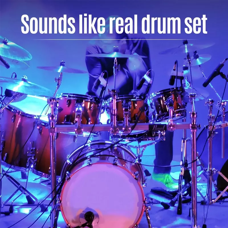 Portable USB Electronic Drum Set 9 Silicon Pads - image 4