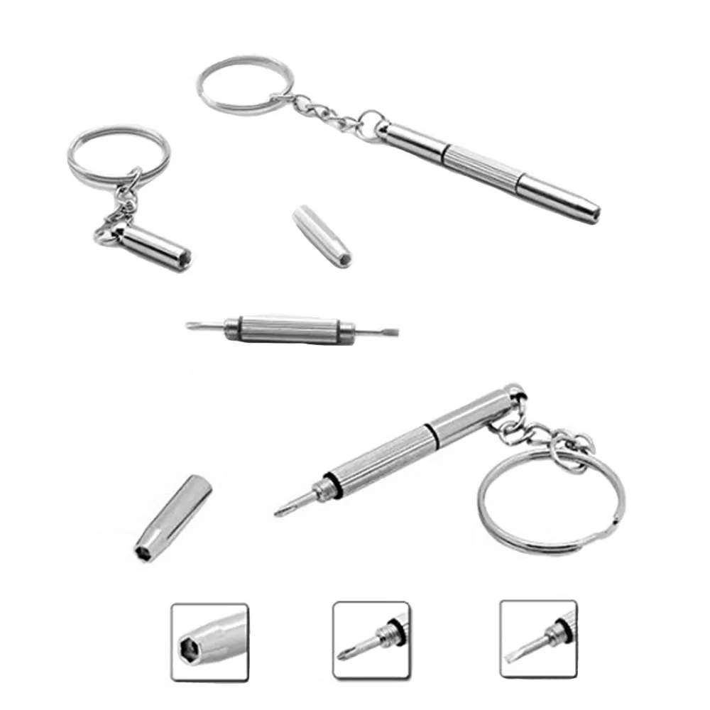 Professional 3in1 Mini Screwdriver Repair Set Keyring - image 2