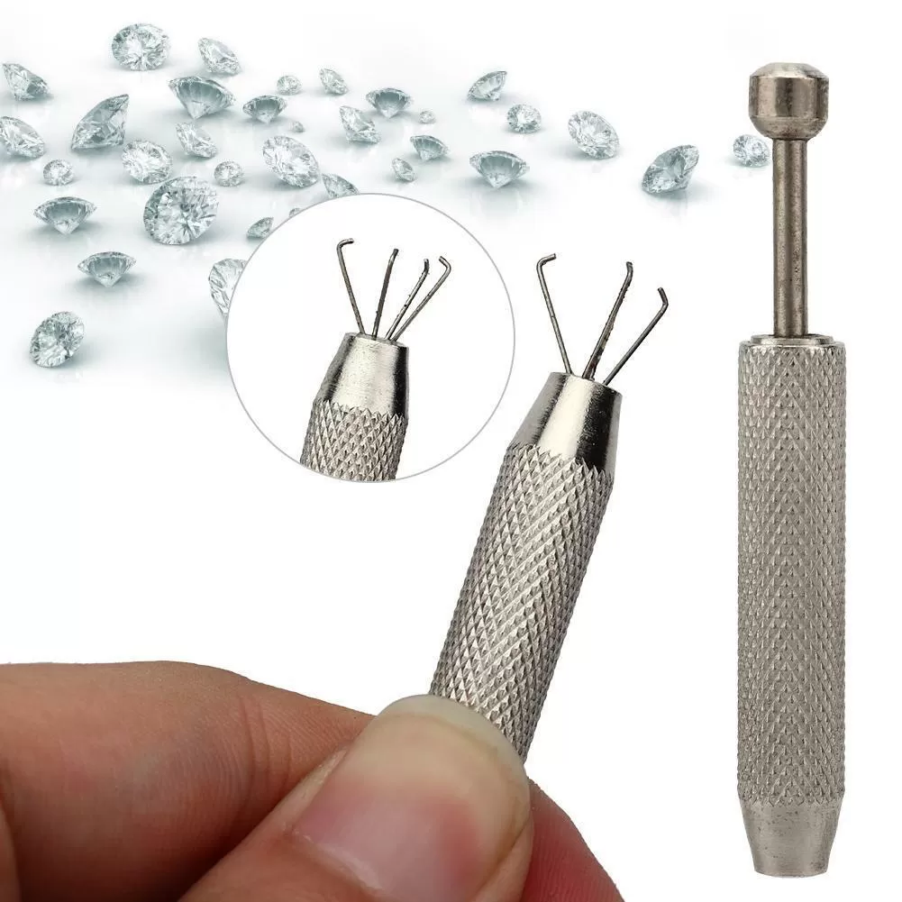 Professional Stainless Steel Jewelry Diamond Claw PickUp Tool
