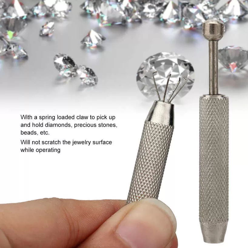 Professional Stainless Steel Jewelry Diamond Claw PickUp Tool - image 2