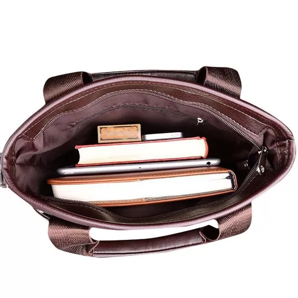 Royal Black Businessmen PU Leather Shoulder Crossbody Bag - image 2
