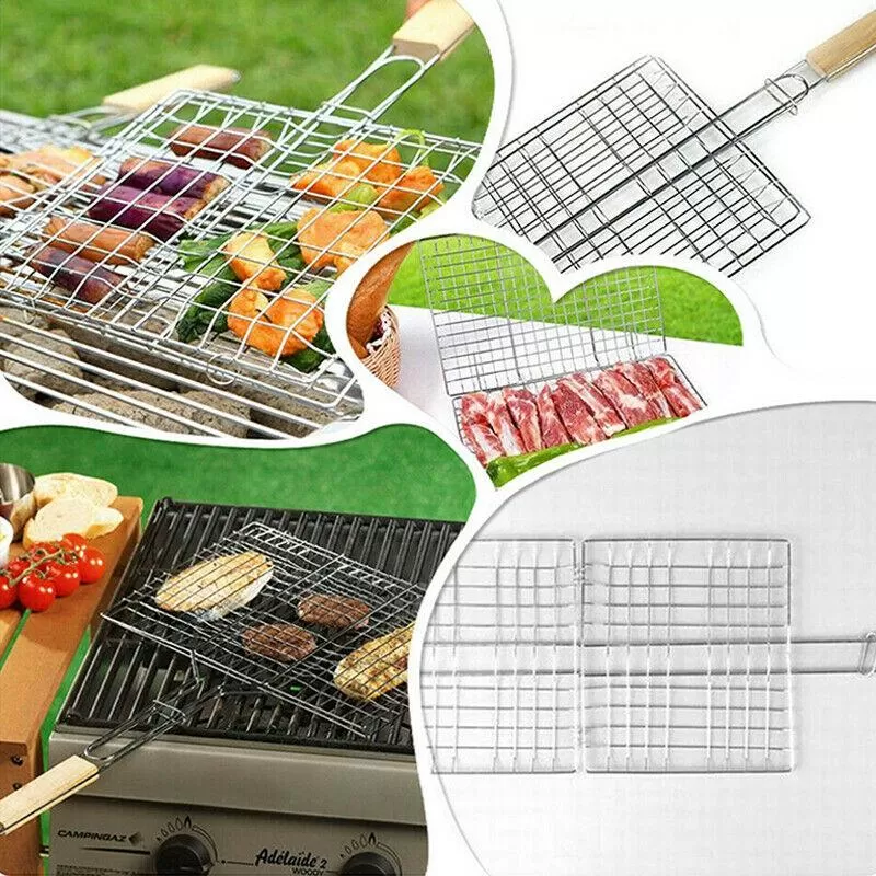 Generic BBQ Net Stainless Steel Fish Meat Clamp - image 2