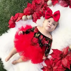 Generic 3PC Baby Girl Romper Floral Luxury Set