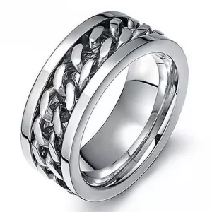 Luxury Spinner Link Chain 316L Surgical Steel Ring