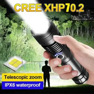 Generic F-P67 XHP70 Bright USB Charging Flashlight