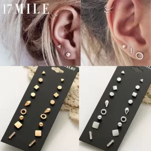Generic Luxury Minimalist Mixed Small Earrings Set