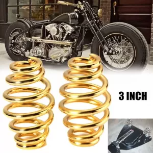 Harley Solo Seat Spring 2Pcs Luxury Gold 3 Inch Steel