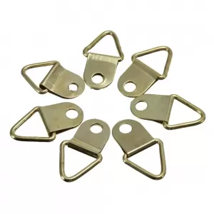 Global Motor 50Pcs Golden Brass Triangle Frame Hook