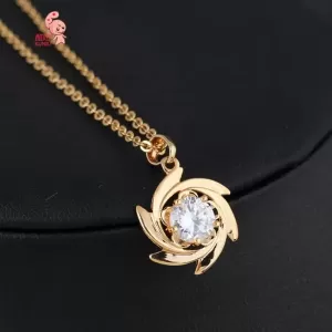 Dream Cacher Mind Relaxing 18K Gold Plated CZ Circle Pendant