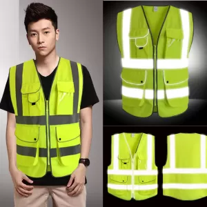 Generic Safety Vest High Visibility Reflective Green