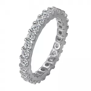 CC 925 Rings Luxury White Gold Cubic Zirconia