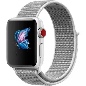 Generic Sport Nylon Woven Band Silver for Apple Watch 40mm