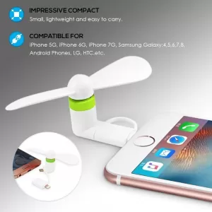 Generic Portable OTG Fan for Apple & Android Phones