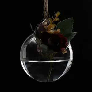 Generic Clear Glass Hanging Vase Planter Terrarium Home Decor