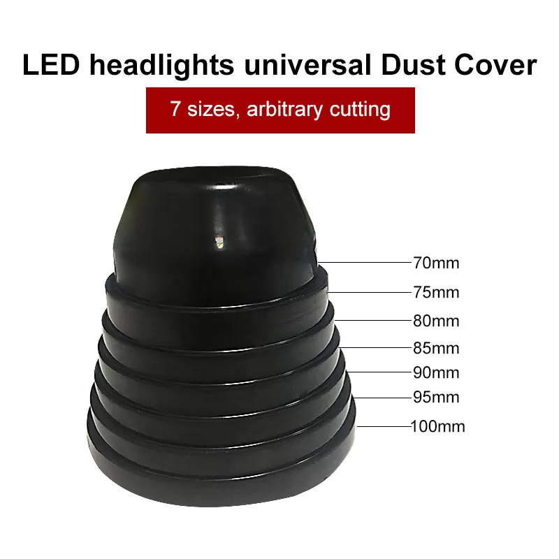 TOMALL 2Pcs 100mm Rubber Seal Dustproof Covers for HID LED - image 4