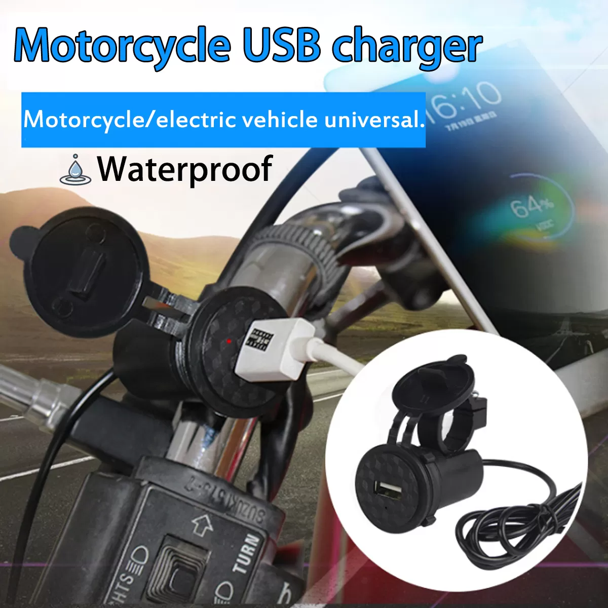 Generic USB Charger Waterproof 9-24V 2.1A - image 1