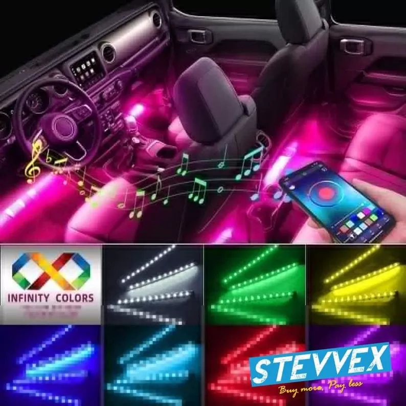 Generic Wireless Remote RGB LED Car Interior Light - image 2