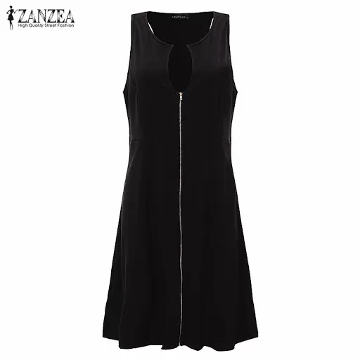 ZANZEA Summer Women 4XL V Neck A-line Casual Dress - image 2