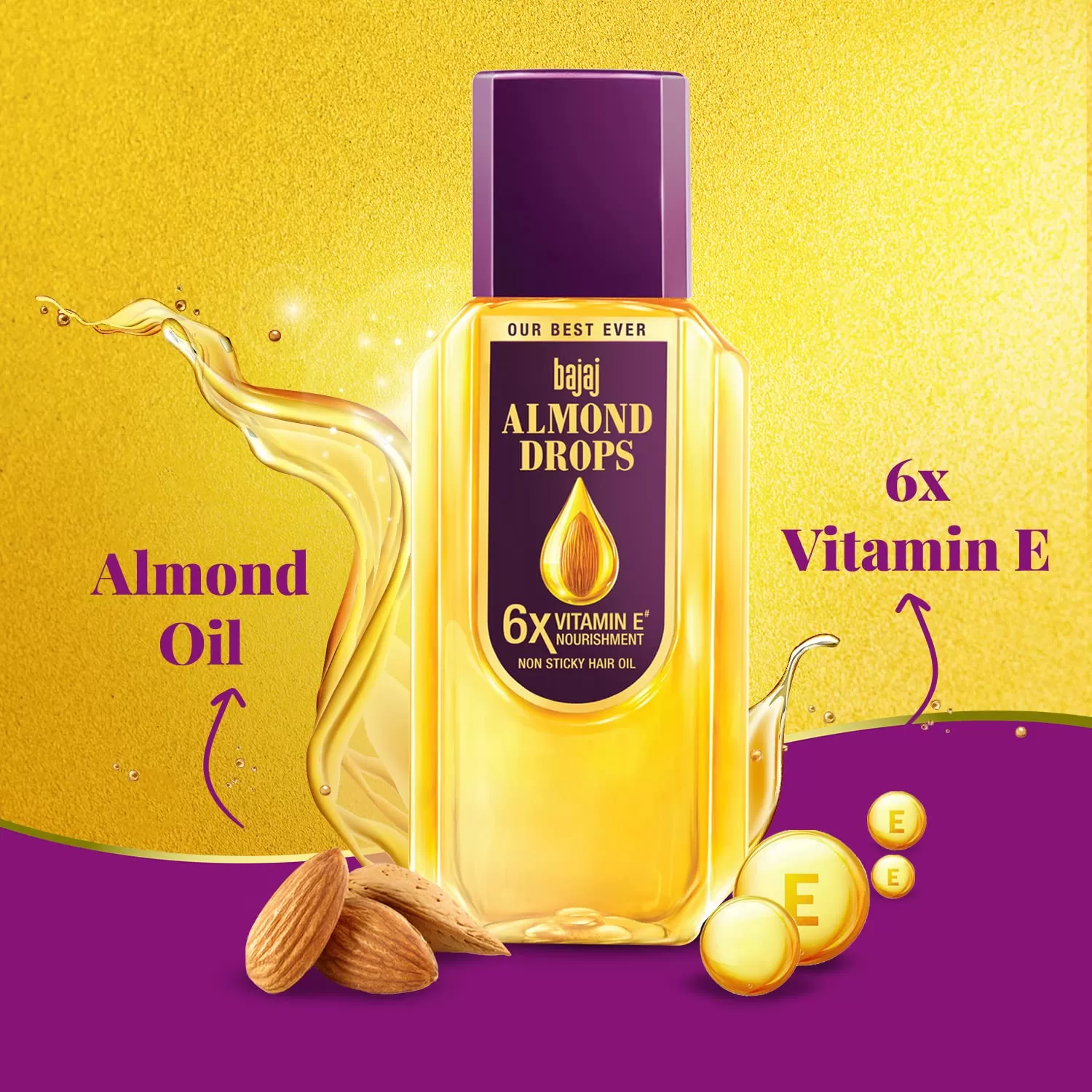 Almond Drops Natural Hair Oil 6X Vitamin E Good For Hair Loss - image 6