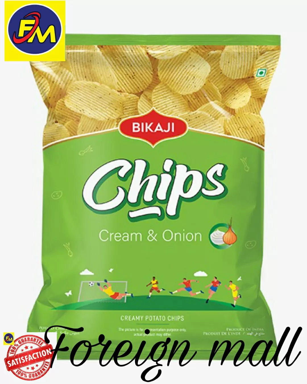 Bikaji Potato Chips Cream & Onion 35g