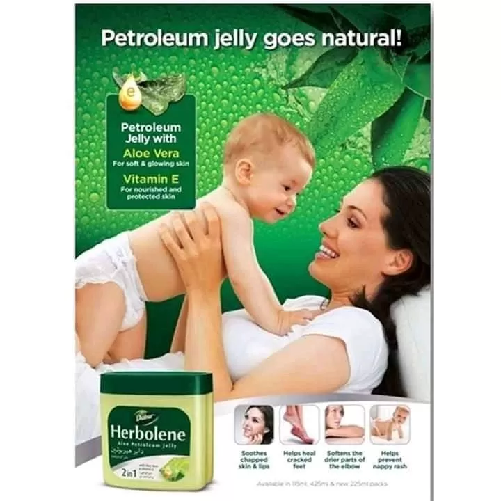 Dabur Herbolene - 115 ml  Aloe Petroleum Jelly Vaseline - image 5
