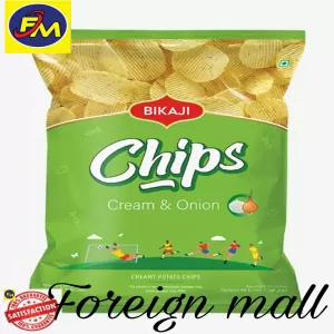 Bikaji Potato Chips Cream & Onion 35g 5Pcs
