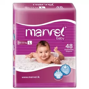 Marvel Baby Diapers LARGE 48 pcs