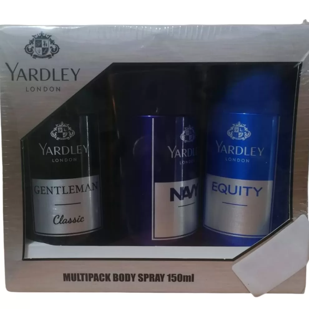 Yardley Body Spray Pack 3Pcs For Men 150ml
