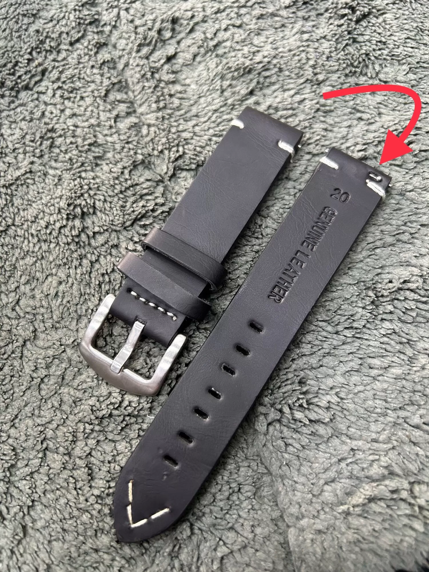 20mm Black Quick Release Watch Belt