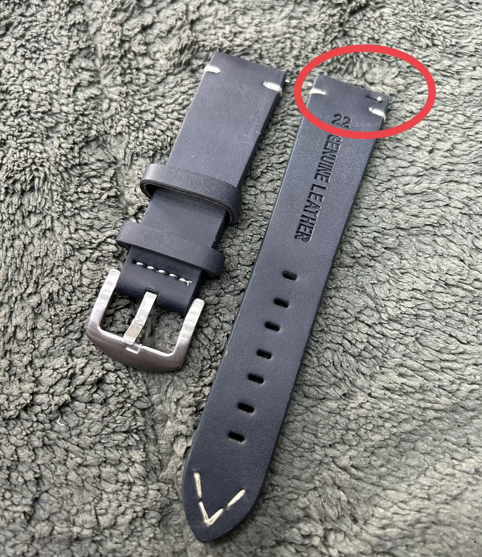 22mm Dark Blue Quick Release Watch Belt