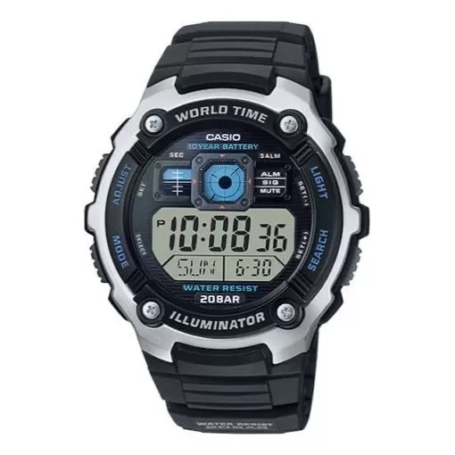 Generic WORLD TIME WATCH Black