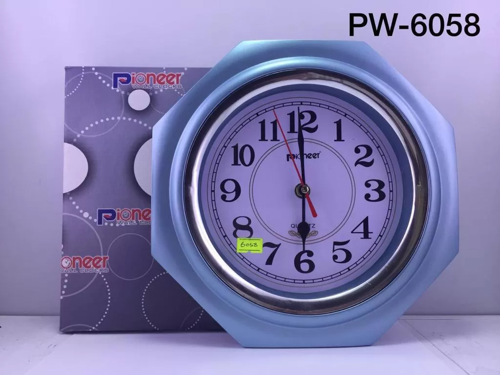 Generic Blue Wall Clock High Quality Home Decor