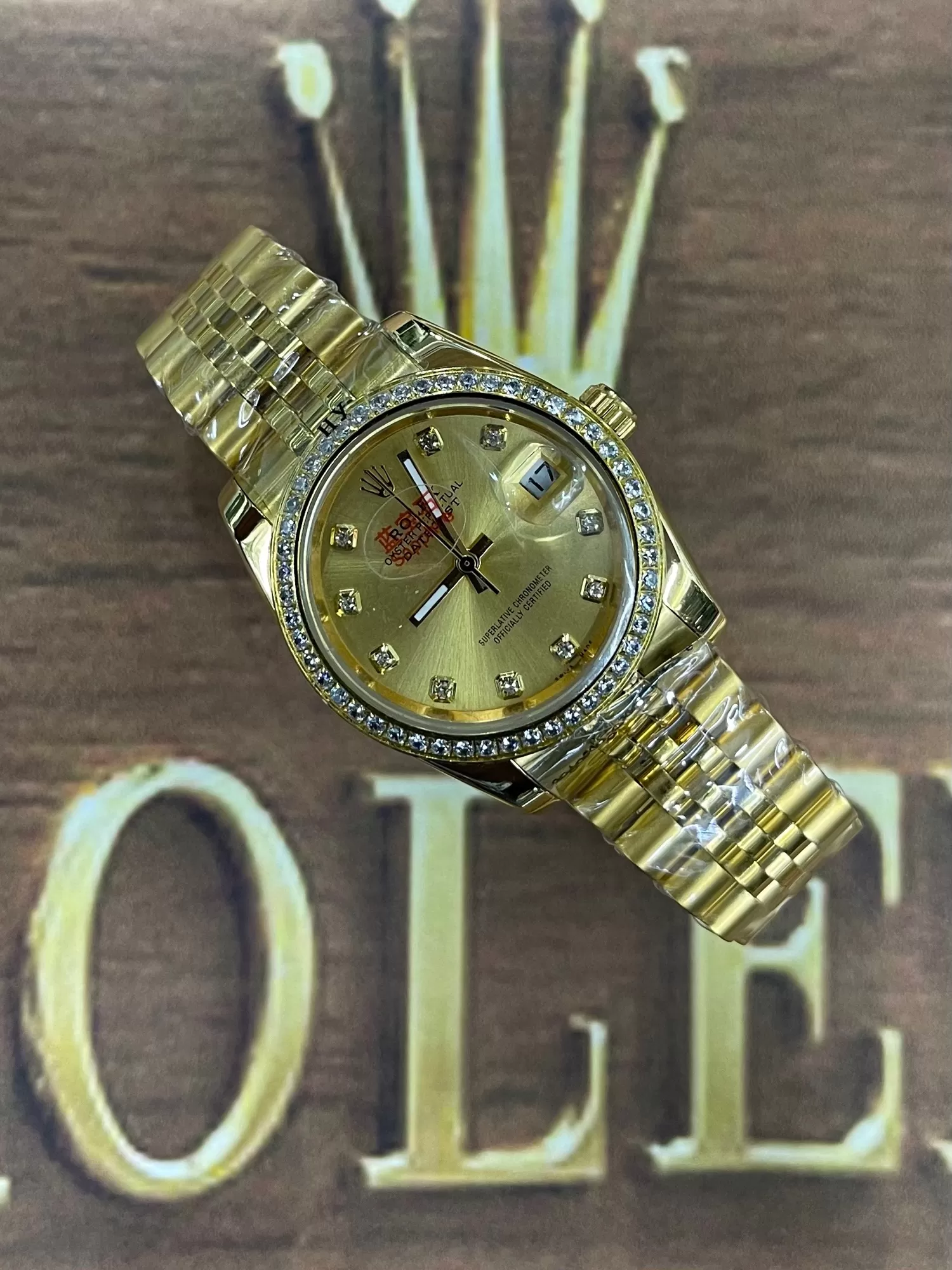 Gold Automatic Stainless Steel Rolex Watch