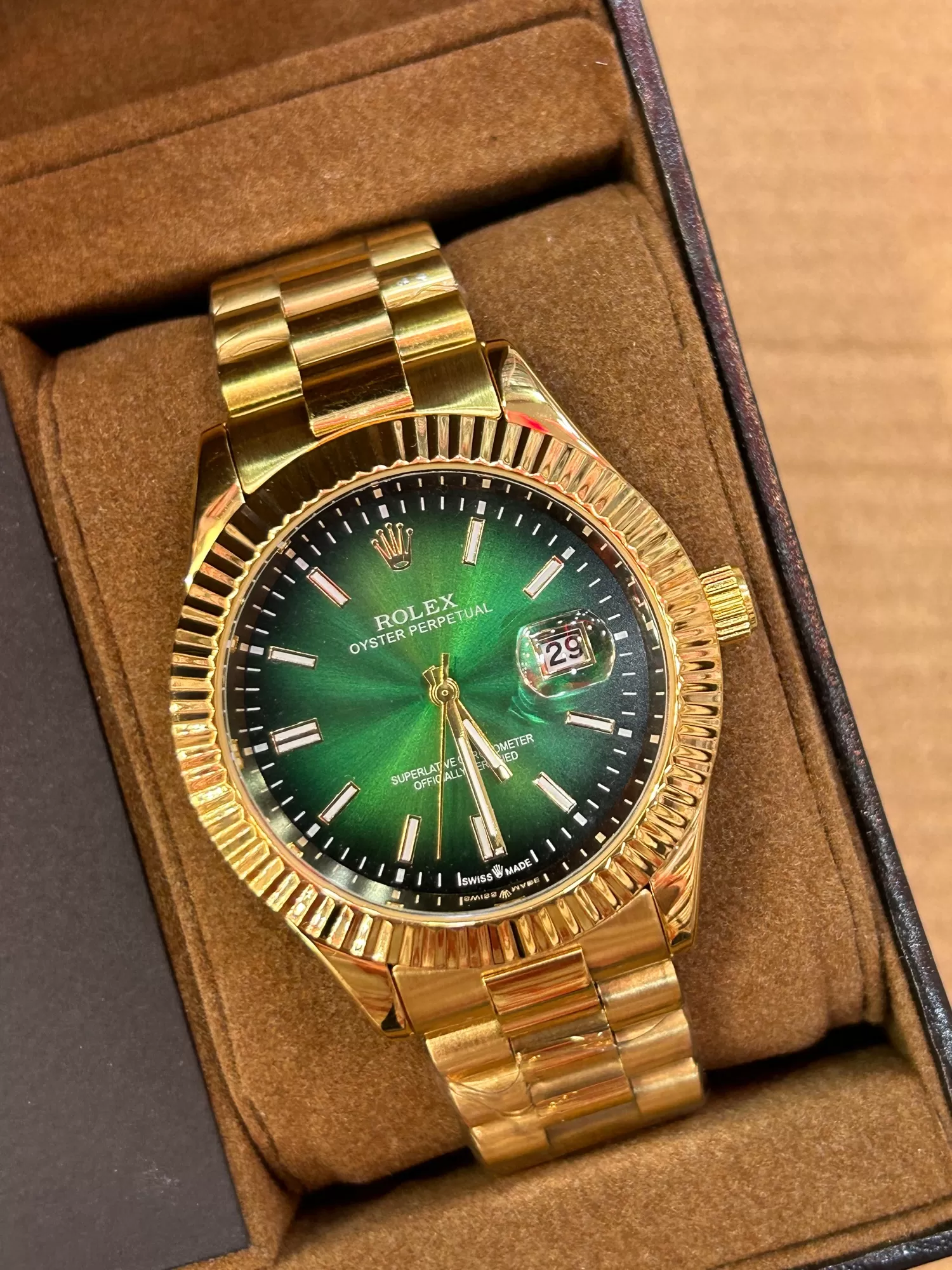 Gold Rolex Mens Casual Watch