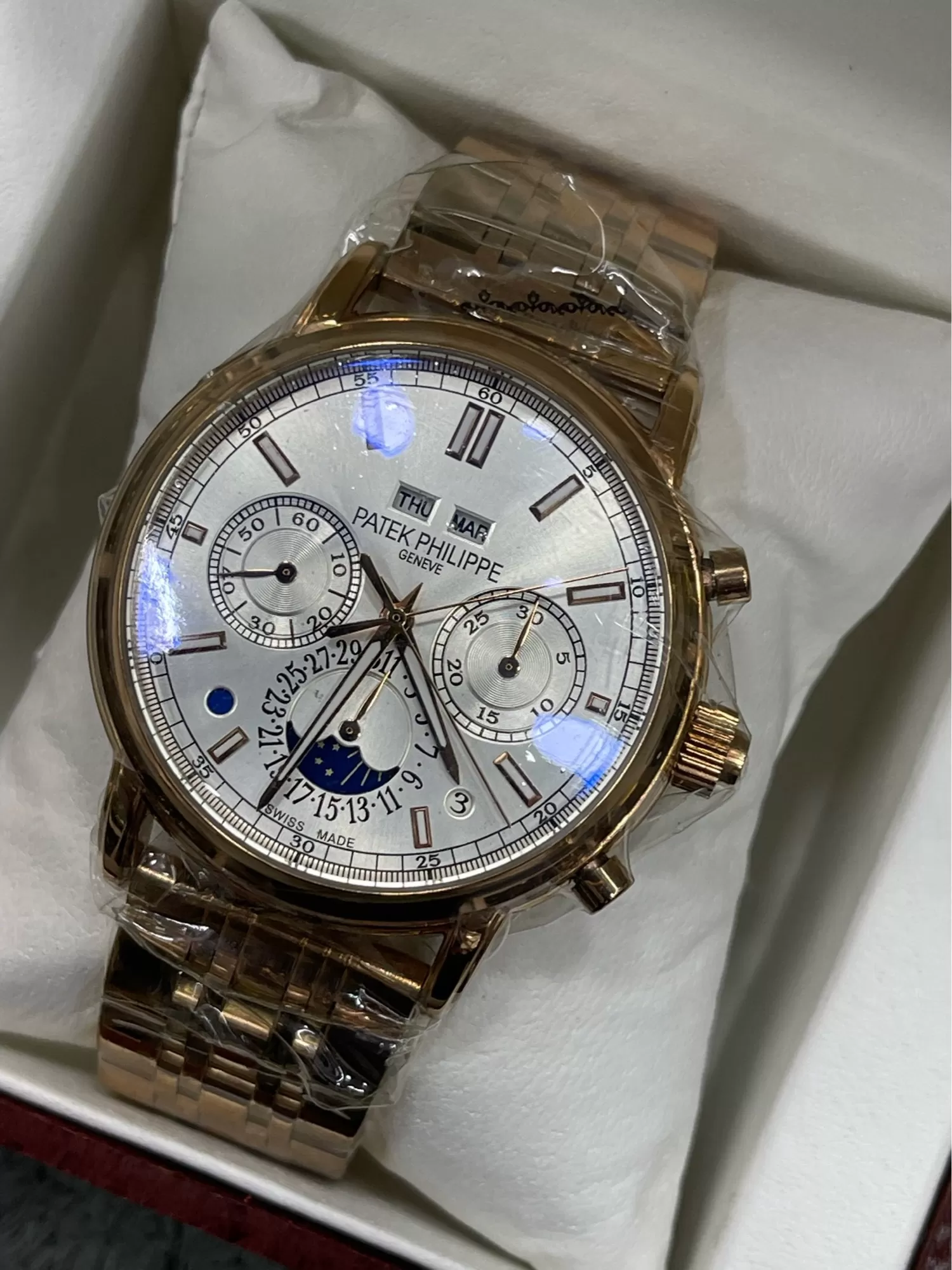 PATEK PHILIPPE Men Rose Gold Watch