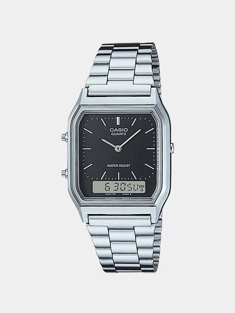 Casio AQ-230A-1DMQ Silver Mens Casual Watch