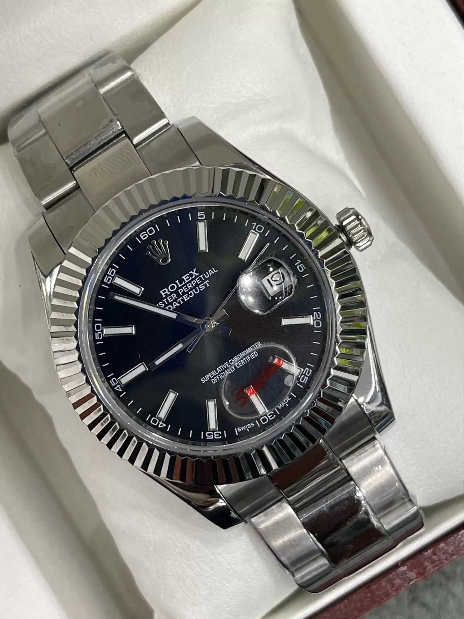 Generic Mens Watch Luxury Silver