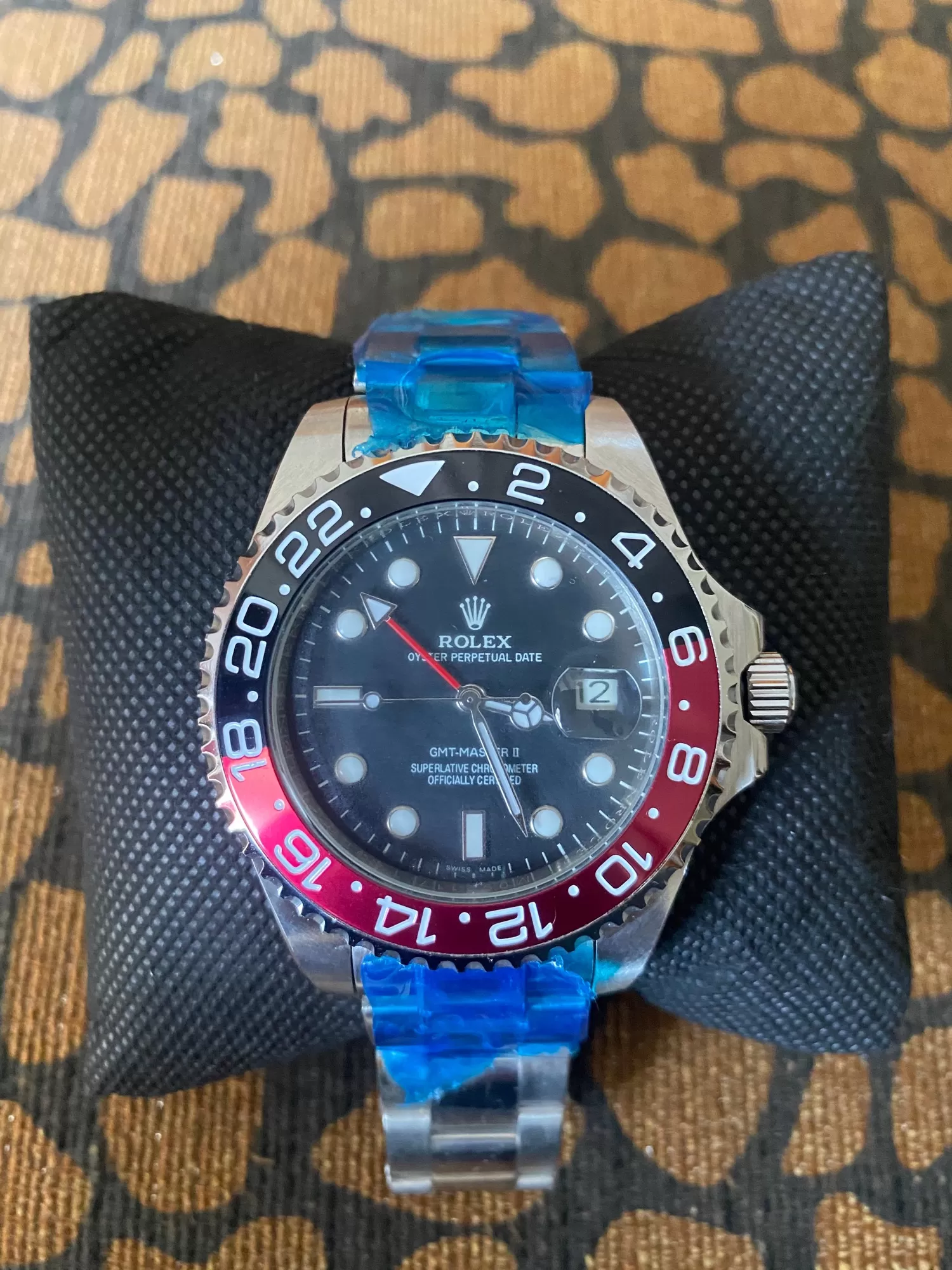 Silver Rolex watch