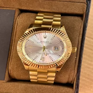 Gold Rolex Casual Mens Watch