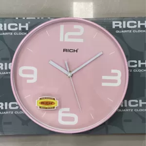 Generic Pink Living Room Bedroom Wall Clock