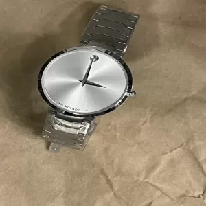 MOVADO Watch Silver Big Size