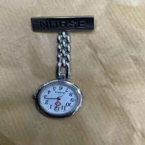 Silver Nurse Pocket Watch Women's