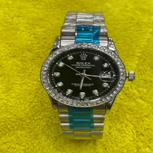 Silver Rolex watch