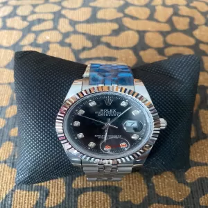 Silver Rolex watch