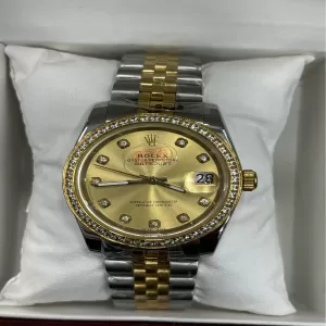 Generic Two Tone Men Wrist Watch