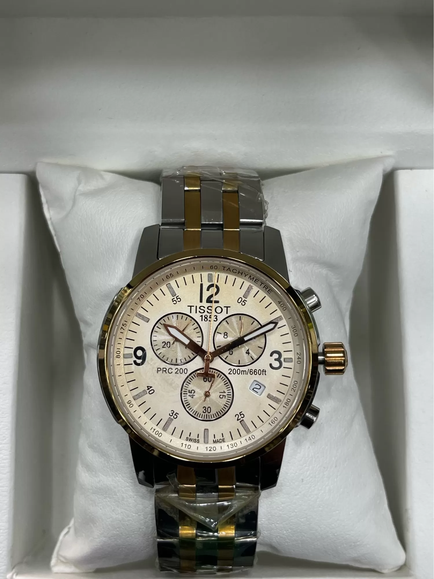 Generic Two Tone Men Wrist Watch